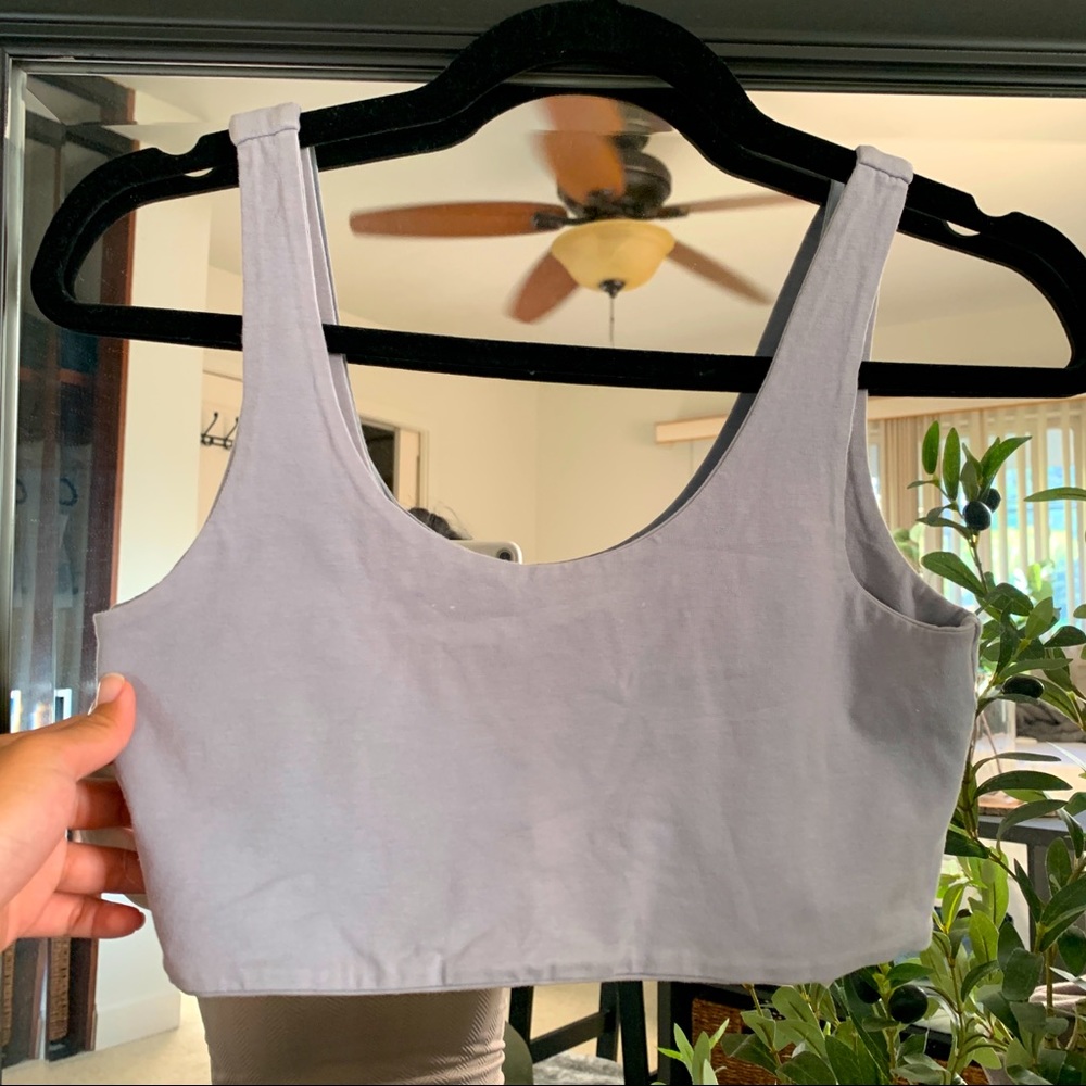 Scoop neck crop top tank | medium | cotton on